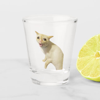 Shot Glass Coughing Cat Meme Shot Glas