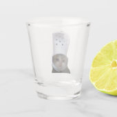 Shot Glass Crying Cat Croc Pet Meme Glas (Achterkant)