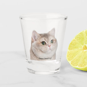 Shot Glass Heavy Breathing Cat Meme Shot Glas