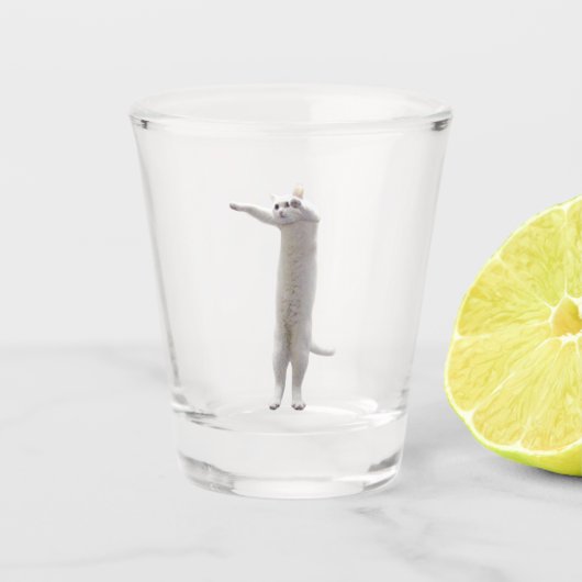 Shot Glass Long Cat Meme Shot Glas (Voorkant)