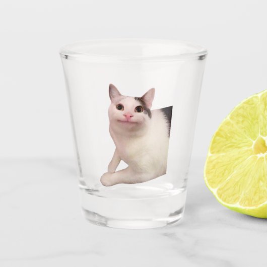 Shot Glass Polite Cat Meme Shot Glas (Voorkant)