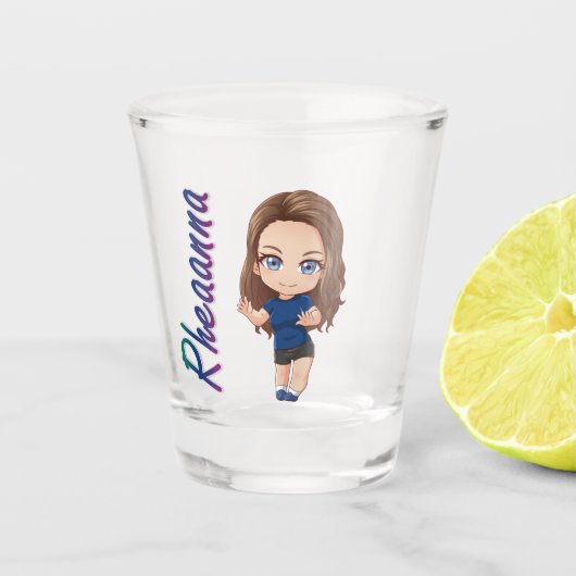 Shot Glass - Rheaanna Chibi Glas (Voorkant)