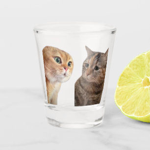 Shot Glass Talking Cats Meme Glas