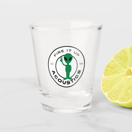Shot Glass - Vredesstelling Alien Glas (Voorkant)