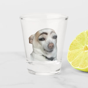 Shot Glass Wenkbrauw Hond Meme Glas