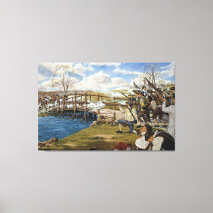 Shot Heard 'Round the World' door Domenick D'Andre Canvas Afdruk
