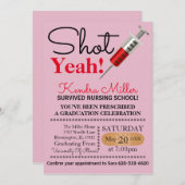 Shot Ja! Uitnodiging tot Afstuderen van verpleegsc (Voorkant / Achterkant)