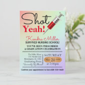 Shot Ja! Uitnodiging tot Afstuderen van verpleegsc (Staand voorkant)