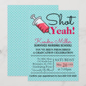 Shot Ja! Uitnodiging tot Afstuderen van verpleegsc (Voorkant / Achterkant)