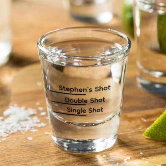 Shot Line Grappig gepersonaliseerd Glas