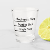 Shot Line Grappig gepersonaliseerd Glas (Voorkant)
