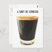 Shot of Espresso Glass Briefkaart (Voorkant / Achterkant)