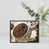 Shot of Espresso Ready to Brew for Cappuccino Briefkaart (Staand voorkant)