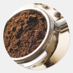 Shot of Espresso Ready to Brew for Cappuccino Ronde Sticker