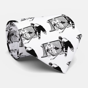 Shot on Net Hockey Sketch Stropdas