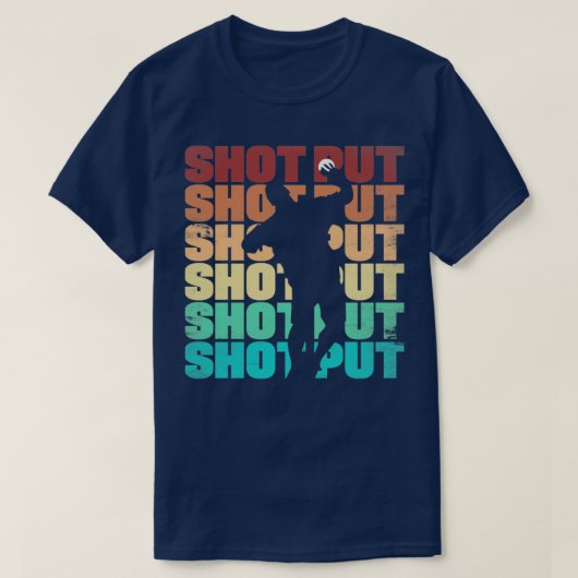 Shot Put Putter Track and Field Shot Putting Silho T-shirt (Design voorkant)