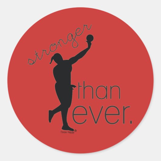 Shot Put Thrower Scrapbook Stickers Gift (Voorkant)