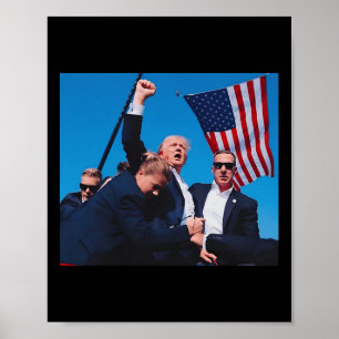 Shot Shirt Trump Schieten Shirt Trump 2024 Poster