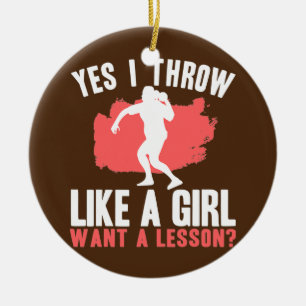 Shot shot Women Track and Field Shot Putter Throw Keramisch Ornament