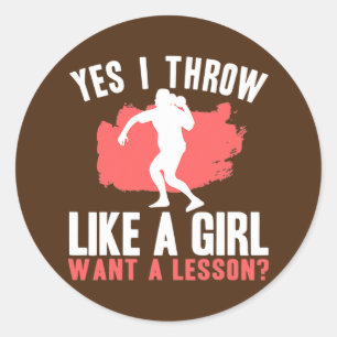 Shot shot Women Track and Field Shot Putter Throw Ronde Sticker