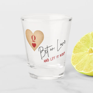 Shotglas Wedden op Liefde, Casino Feest/Huwelijk Shot Glas