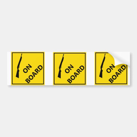 Shotgun aan boord bumpersticker (Voorkant)