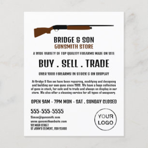 Shotgun Design, Gunsmith, Gunstore Adverteren Flyer