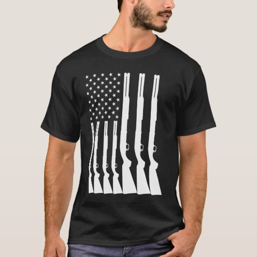 Shotgun Vlag 2e wijziging Pro Pistool Rechten T-shirt (Voorkant)