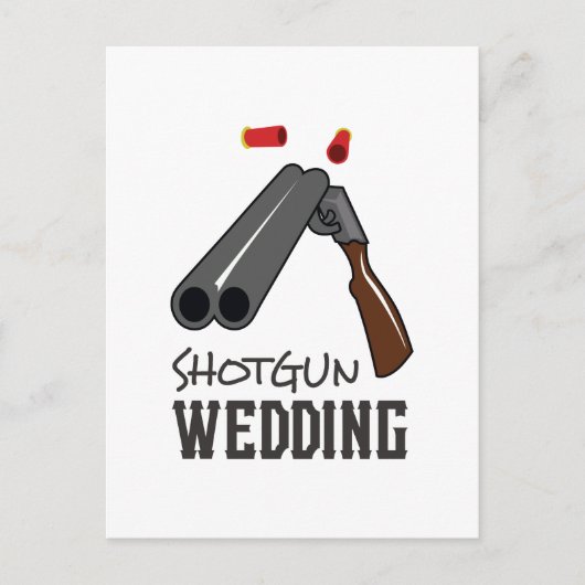 SHOTGUN WEDING BRIEFKAART (Voorkant)