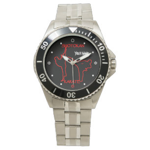 Shotokan Karate Black Belt Custom Name Watch Horloge