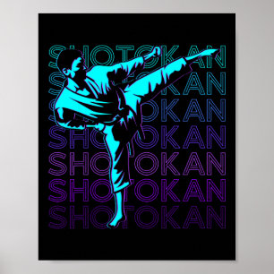 Shotokan Karate Japanese Martial Arts Retro Poster
