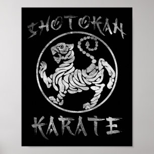 Shotokan Karate Symbool Tiger Dojo Training Kanji Poster