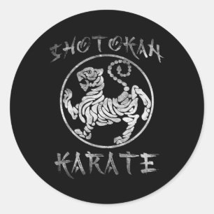 Shotokan Karate Symbool Tiger Dojo Training Kanji Ronde Sticker
