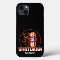 Shotokan Karate Tijger en Japanse Kanji Uw Naam