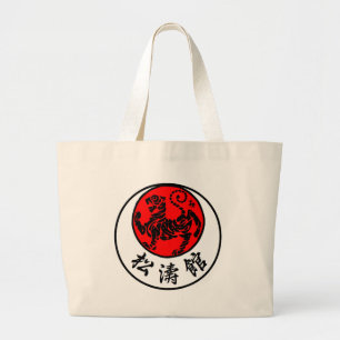 Shotokan Rising Sun Japanse kalligrafie - Karate Grote Tote Bag