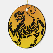 Shotokan Tiger - Gold Keramisch Ornament (Links)