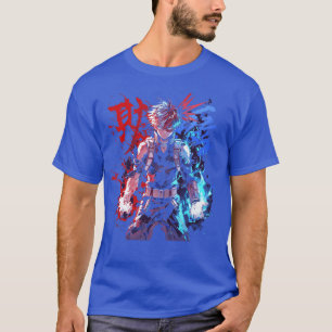 Shotoodoroki Vuur Ijs Held Anime vintage T-shirt