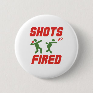 Shots Fired Funny Shot Put Track and Field Ronde Button 5,7 Cm