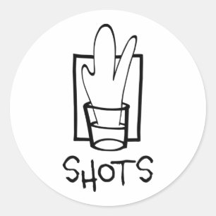 Shots - Klassieke Ronde Sticker