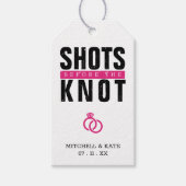 Shots Voor de Knot Black Bachelorette Party Cadeaulabel (Voorkant)