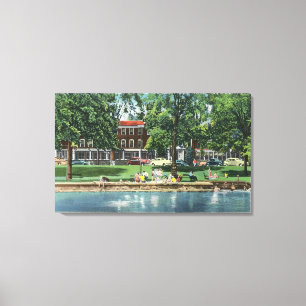 Shotwell Park en Sherwood Inn Scene Canvas Afdruk