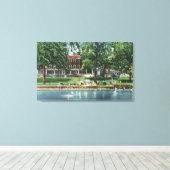 Shotwell Park en Sherwood Inn Scene Canvas Afdruk (Insitu (Houten vloer))