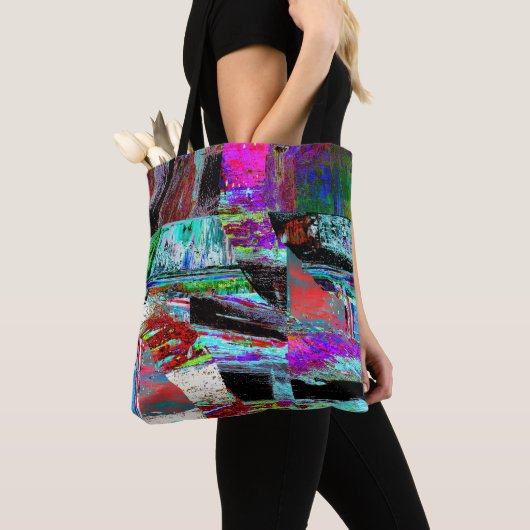 Shoulder Tote – Neon Pulse Draagtas (Dichtbij)