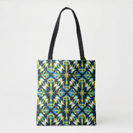 Shoulder Tote with Geometric Pattern Draagtas