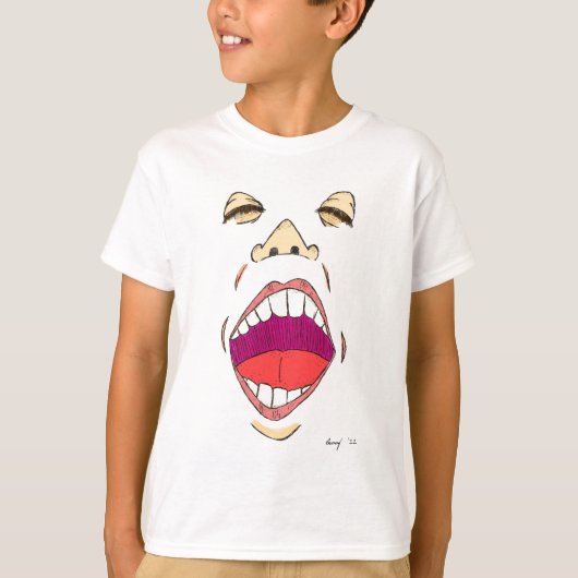 "Shout" Kinderen Basic T-Shirt (Voorkant)