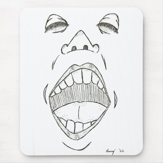 "Shout" Mousepad Muismat (Voorkant)