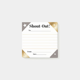 Shout out recognition employee daily kudos display post-it® notes