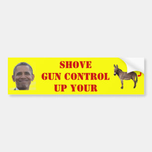 SHOVE PISTOOL CONTROL BUMPERSTICKER
