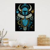 Shovel Knight Shovelry Emblem Crest Poster (Keuken)