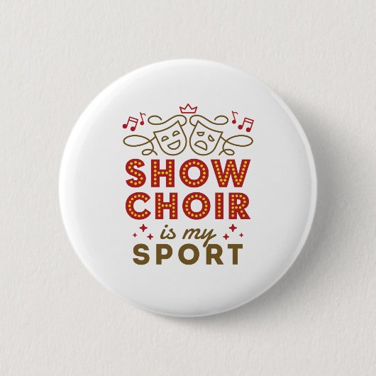 Show Choir is mijn sport Ronde Button 5,7 Cm (Voorkant)
